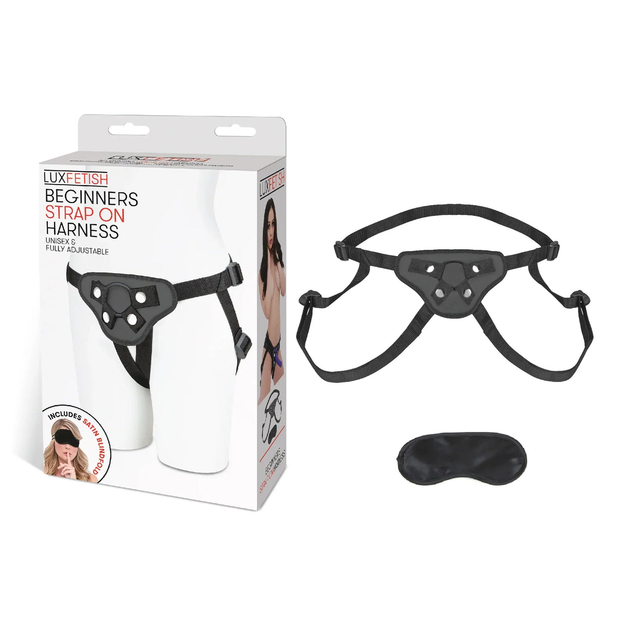 Lux Fetish Beginners Strap-On Harness Black ELECTRIC EEL