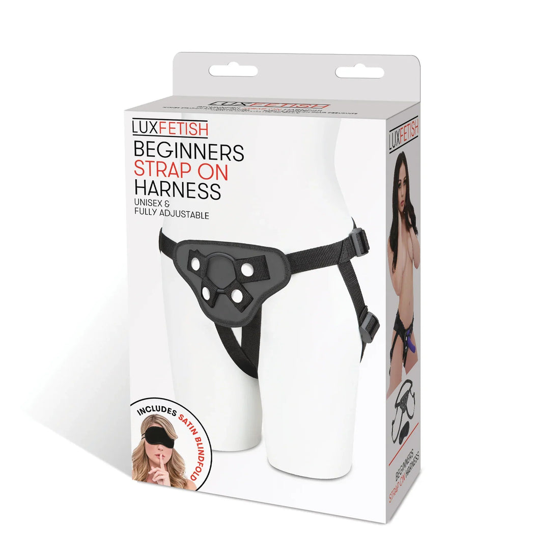 Lux Fetish Beginners Strap-On Harness Black ELECTRIC EEL