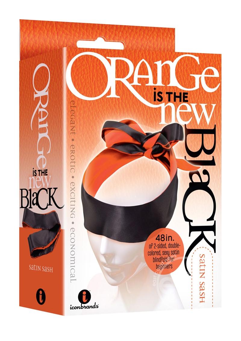 The 9s Orange in the New Black Satin Sash ICON BRANDS