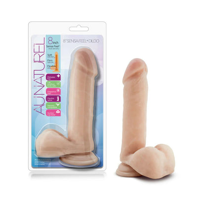 Au Naturel Posable Dual Density Dildo with Balls BLUSH