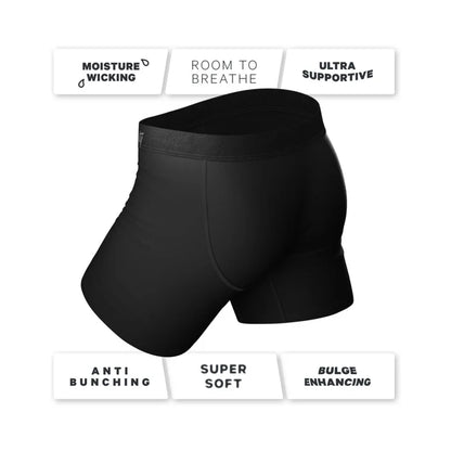 Shinesty The 009 Black Tuxedo Ball Hammock Pouch Underwear with Fly
