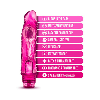 Blush Glow Dicks The Drop Realistic Vibrating Dildo BLUSH