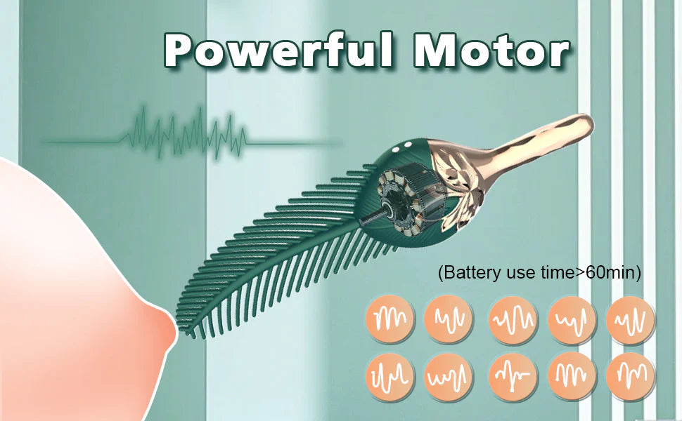 Peacock Feather Tickler - Body Massager with 10 Modes SP BOUTIQUE
