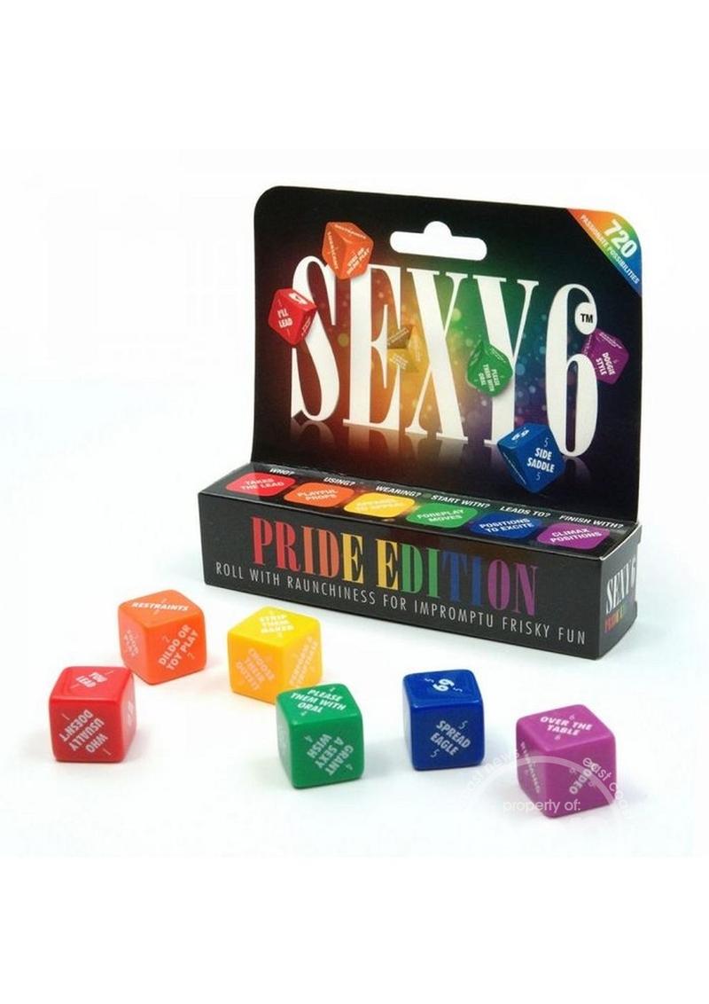 Juego de dados para parejas Sexy 6 Pride Edition