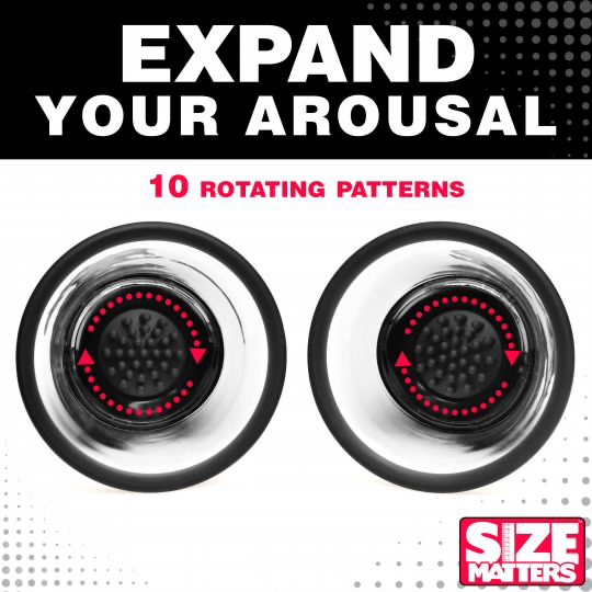 Size Matters 10X Rotating Silicone Nipple Suckers with 4 Attachments XR BRANDS