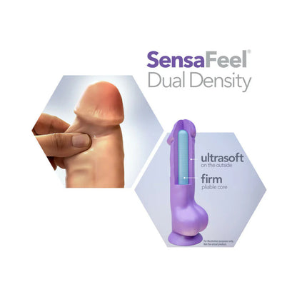 Au Naturel Posable Dual Density Dildo with Balls BLUSH