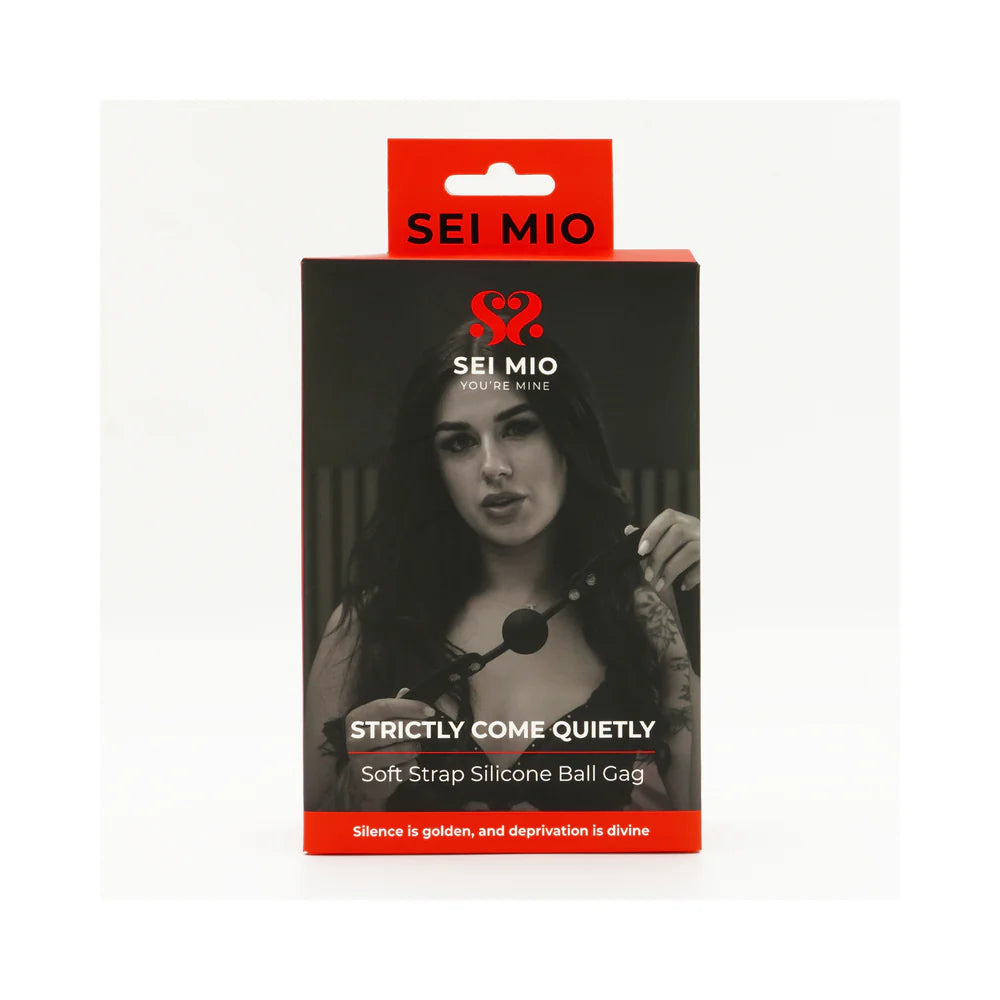 SEI MIO Strictly Come Quietly Soft Strap Silicone Ball Gag CREATIVE CONCEPTIONS