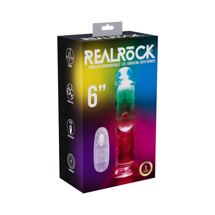 RealRock – Wireless Rechargeable Remote Control Vibrator (6 Inch) SHOTS