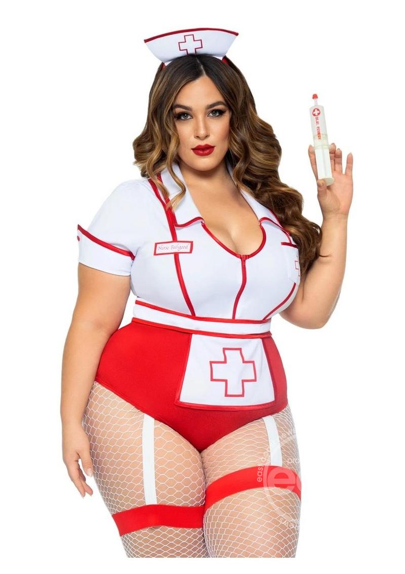 Nurse Feelgood Snap Crotch Garter Bodysuit LEG AVENUE