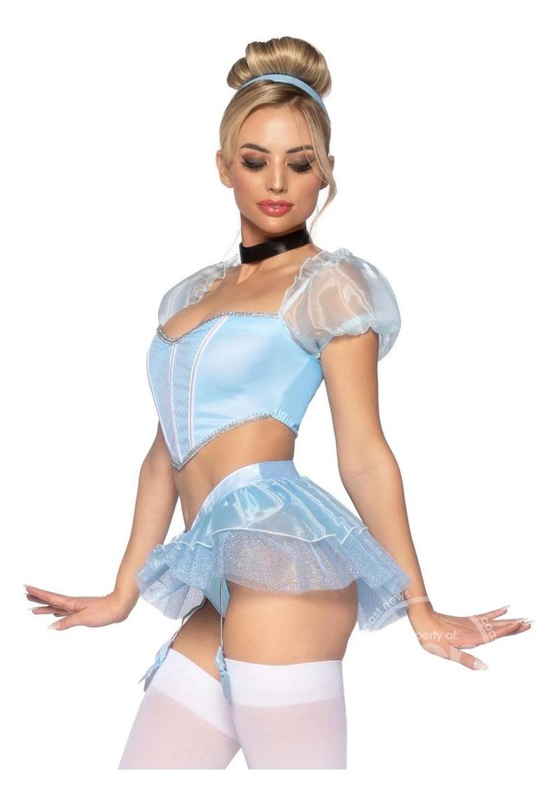 Glass Slipper Cinderella Boned Sweetheart Costume