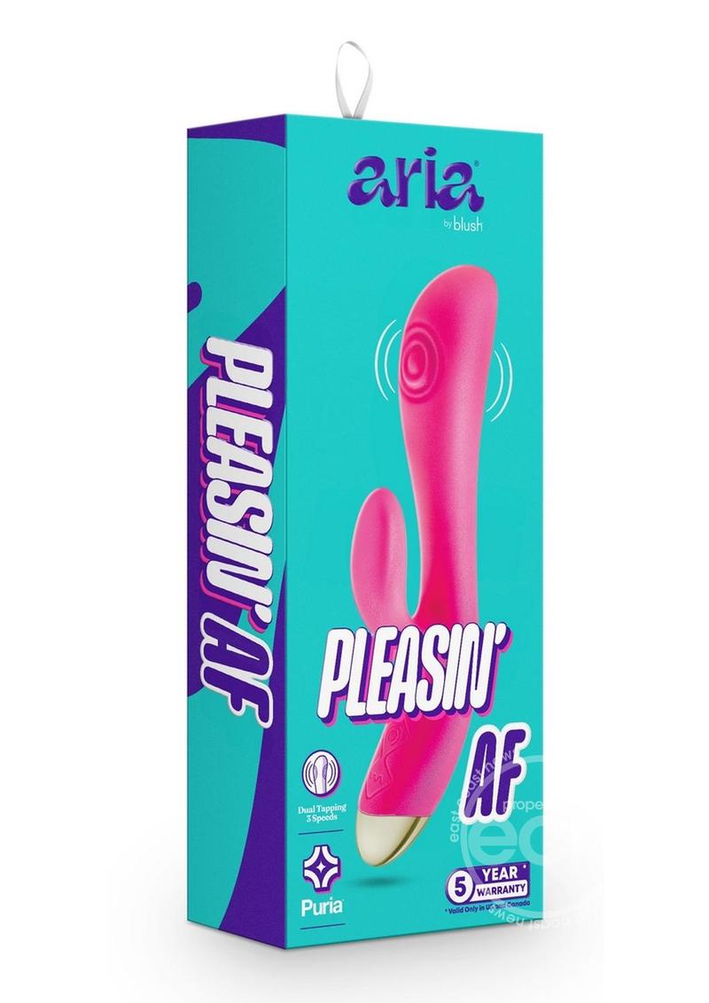 Aria Arousing AF Rechargeable Silicone Rabbit Vibrator BLUSH NOVELTIES