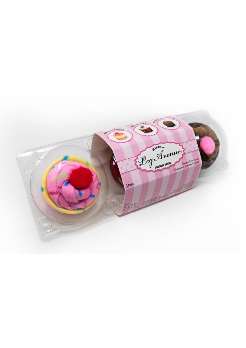 Leg Avenue Cupcake Socks Sets (3 Pairs per Pack) LEG AVENUE