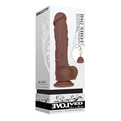 Evolved Big Shot Rechargeable Vibrating 8 in. Silicone Squirting Dildo EVOLVED