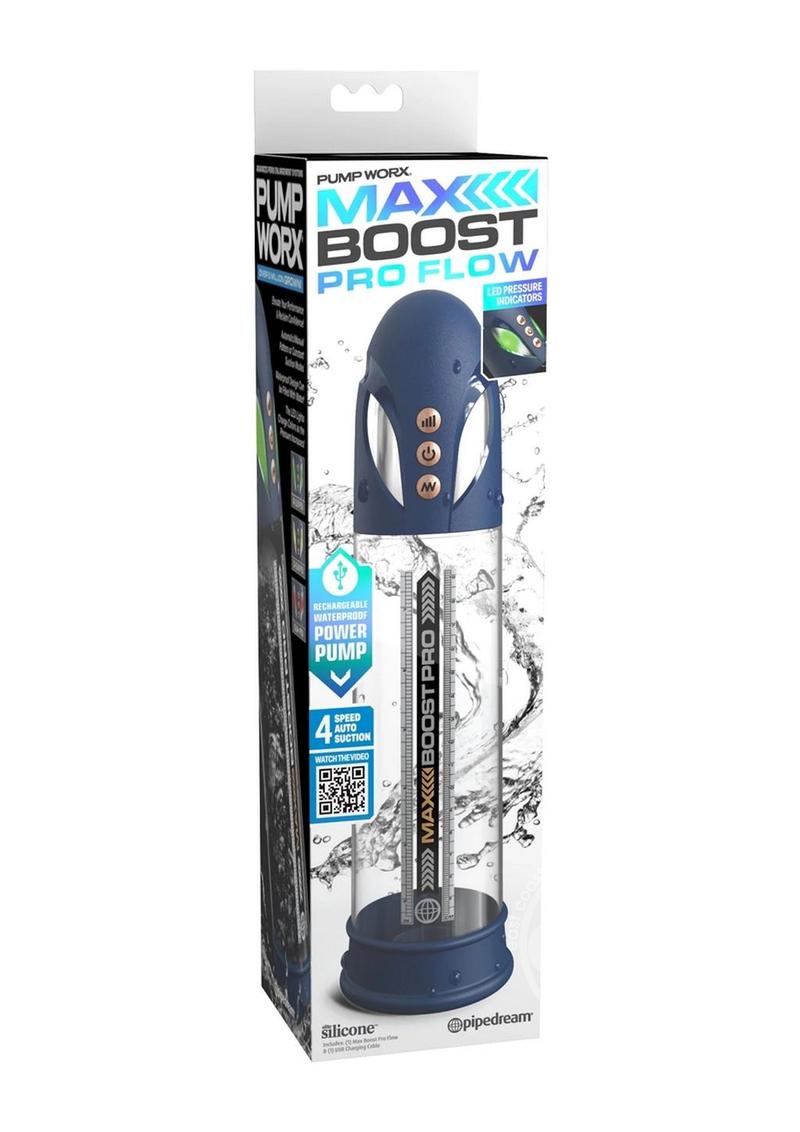 Pompe à pénis rechargeable Pump Worx Max Boost Pro Flow