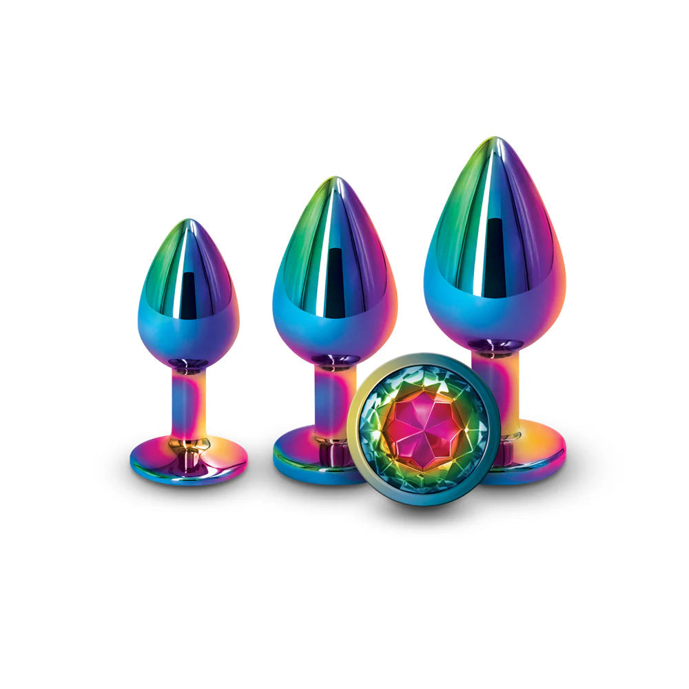 Rear Assets 3-Piece Metal Plug Kit Multicolor/Rainbow NSNOVELTIES