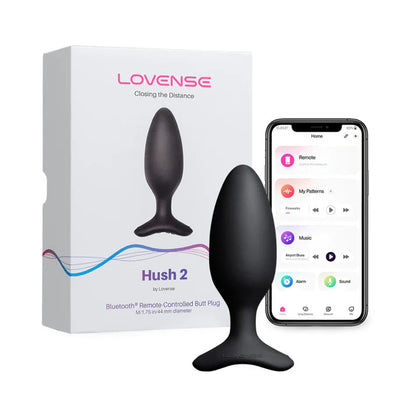 Lovense Hush 2 Bluetooth Remote-Controlled Vibrating Butt Plug M 1.75 in. LOVENSE