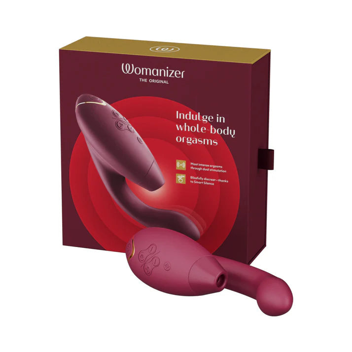 Womanizer Duo 2 Rechargeable Dual Stimulation Pleasure Air and G-Spot Vibrator WOW TECH