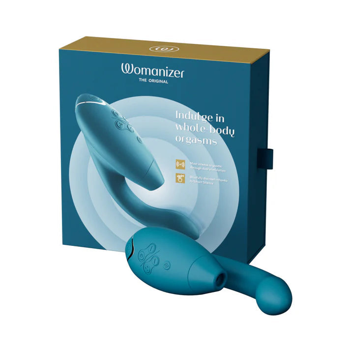 Womanizer Duo 2 Rechargeable Dual Stimulation Pleasure Air and G-Spot Vibrator WOW TECH