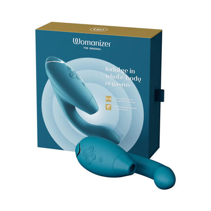 Womanizer Duo 2 Rechargeable Dual Stimulation Pleasure Air and G-Spot Vibrator WOW TECH