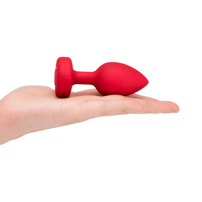 b-Vibe Vibrating Heart Anal Plug with Heart-Shaped Jewel Base B-VIBE