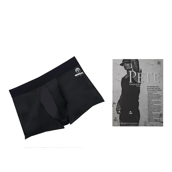 SpareParts Pete Trunks Nylon Packing Underwear Black SPAREPARTS