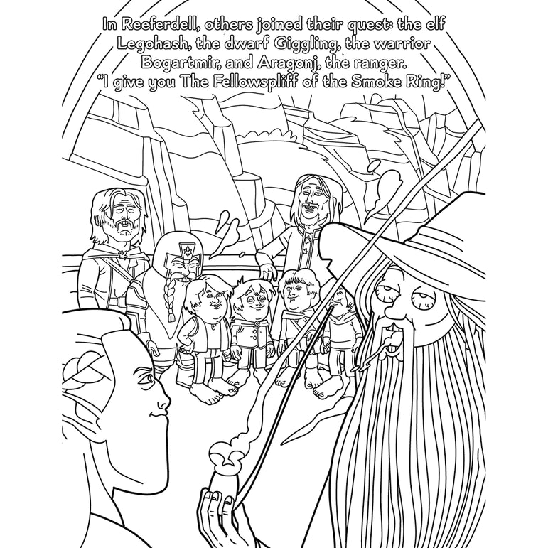 The Lord of the Smoke Rings Coloring Book WOOD ROCKET
