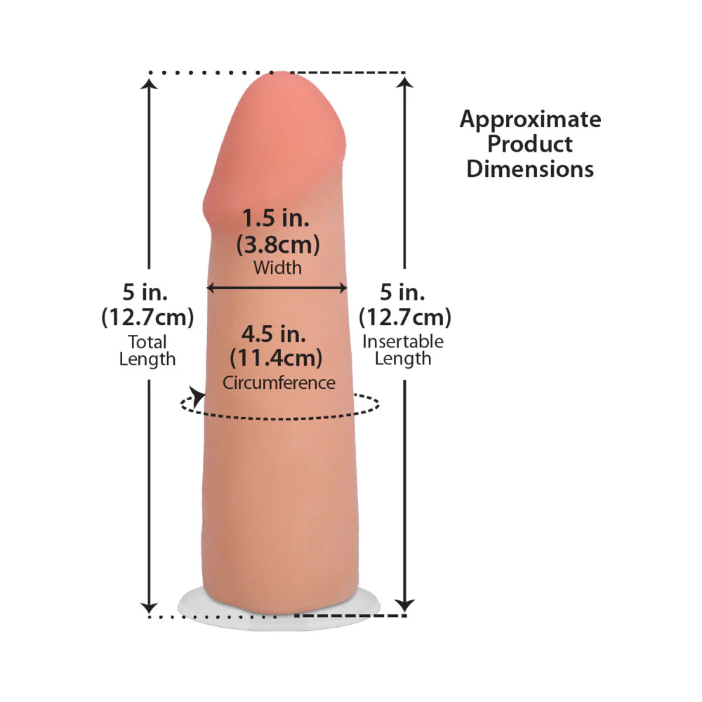 The Realistic Cock 5 in. ULTRASKYN Vac-U-Lock Dildo Vanilla DOC JOHNSON