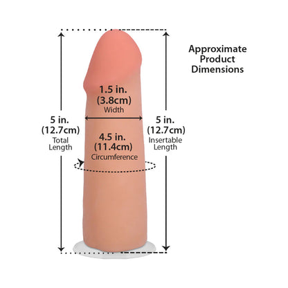 The Realistic Cock 5 in. ULTRASKYN Vac-U-Lock Dildo Vanilla DOC JOHNSON