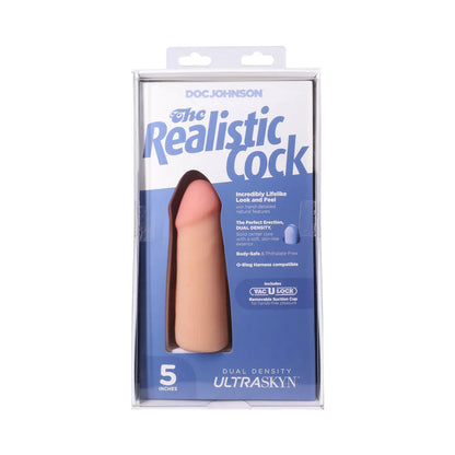 The Realistic Cock 5 in. ULTRASKYN Vac-U-Lock Dildo Vanilla DOC JOHNSON