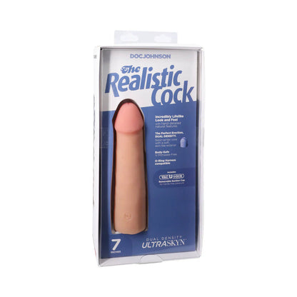 The Realistic Cock 7 in. ULTRASKYN Vac-U-Lock Dildo Vanilla DOC JOHNSON