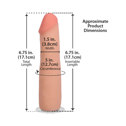 The Realistic Cock 7 in. ULTRASKYN Vac-U-Lock Dildo Vanilla DOC JOHNSON