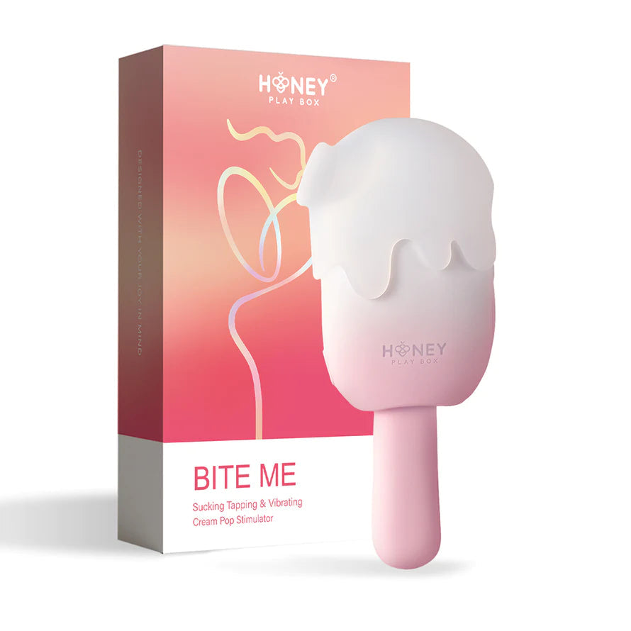 Honey Play Box Bite Me Sucking Tapping &amp; Vibrating Cream Pop Stimulator HONEY PLAY BOX