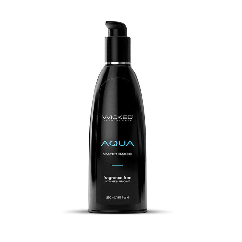 Wicked Aqua Fragrance Free Water-Based Lubricant - 8.5oz Vegan &amp; Hypoallergenic Formula - SP BOUTIQUE