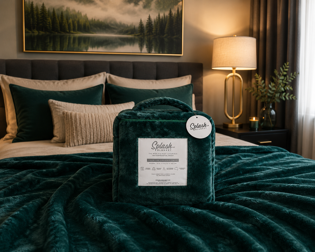 Splash Blanket Furlush Medium Emerald Green