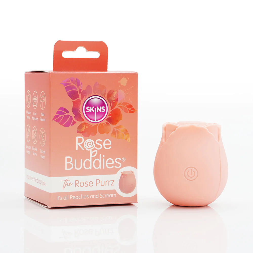 Skins Rose Buddies Rose Purrz Rechargeable Silicone Clitoral Vibrator CREATIVE CONCEPTIONS
