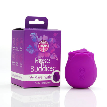 Skins Rose Buddies Rose Twirlz Rechargeable Silicone Clitoral Vibrator CREATIVE CONCEPTIONS