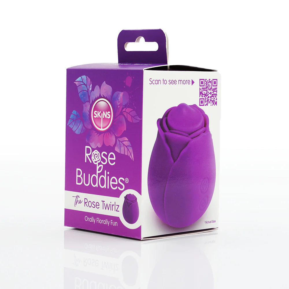 Skins Rose Buddies Rose Twirlz Rechargeable Silicone Clitoral Vibrator CREATIVE CONCEPTIONS