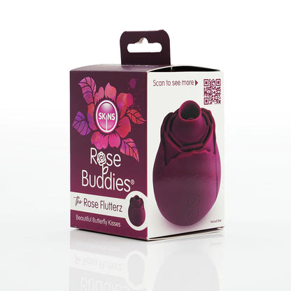 Skins Rose Buddies Rose Flutterz Rechargeable Silicone Clitoral Vibrator Creative Conceptions