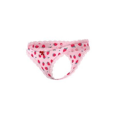 Magic Silk Sweet Treats Crotchless Thong and Strawberry Lube EXPOSED