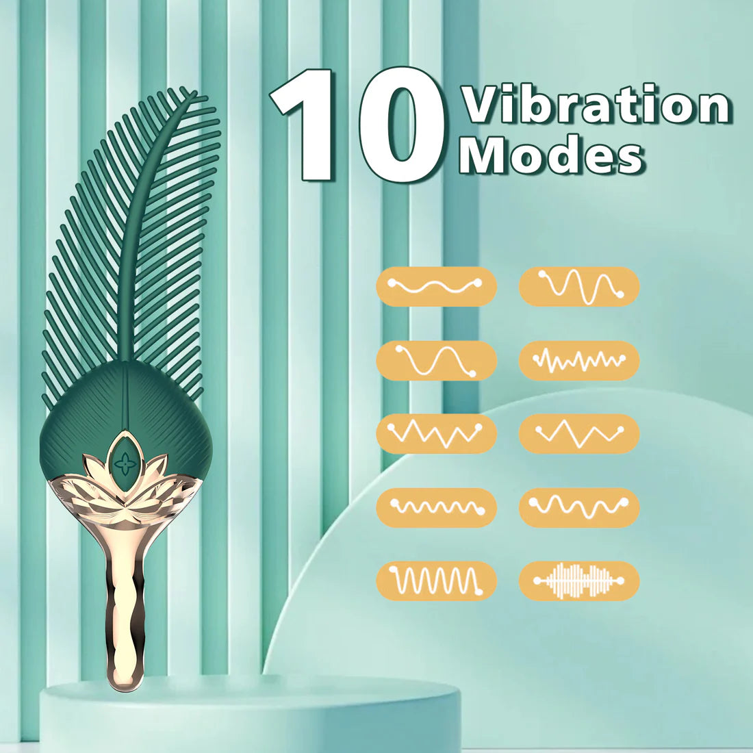 Peacock Feather Tickler - Body Massager with 10 Modes SP BOUTIQUE