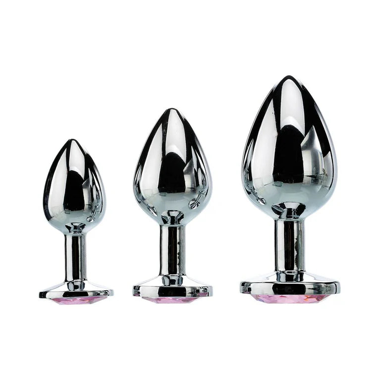 Adam & Eve Pink Gem Anal Plug Set