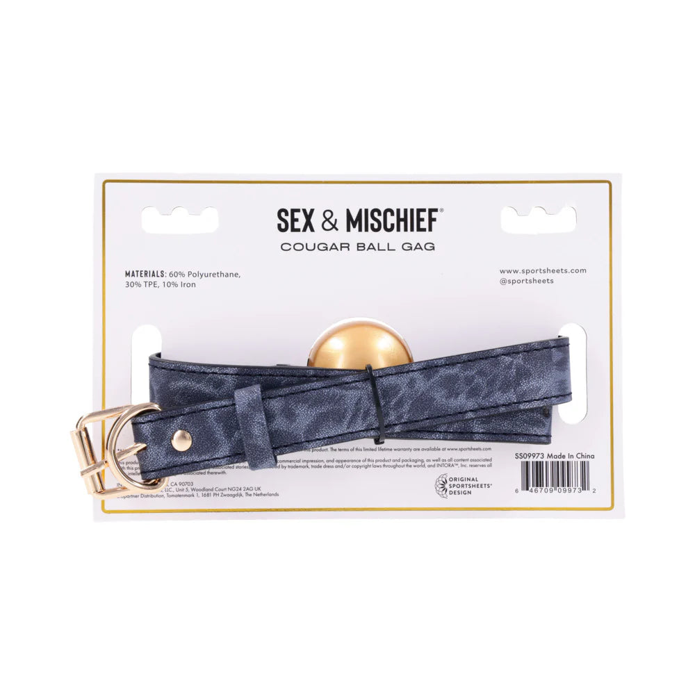 Sportsheets Sex &amp; Mischief Cougar Ball Gag SPORTSHEETS