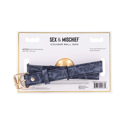 Sportsheets Sex &amp; Mischief Cougar Ball Gag SPORTSHEETS