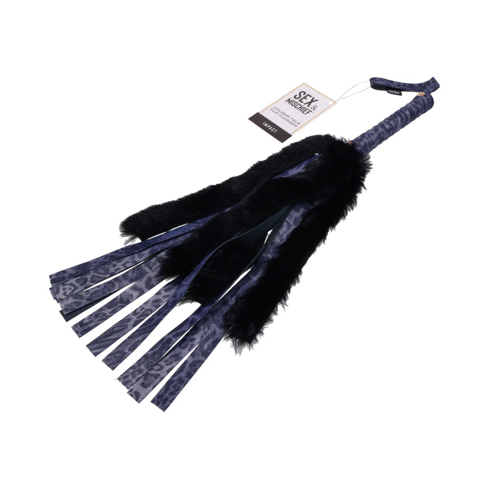 Sportsheets Sex &amp; Mischief Cougar Faux Fur Flogger SPORTSHEETS