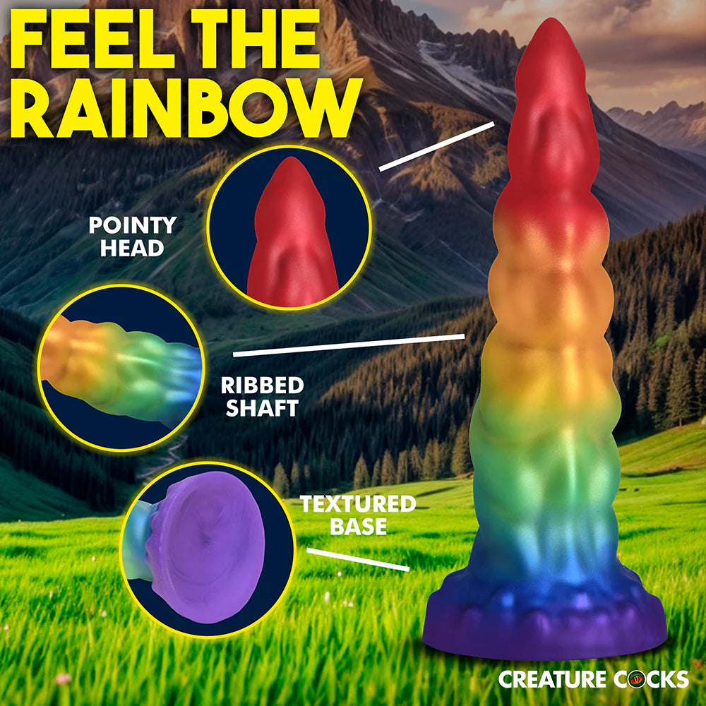 Creature Cocks Rainbow Horn Silicone Dildo CREATURE COCKS