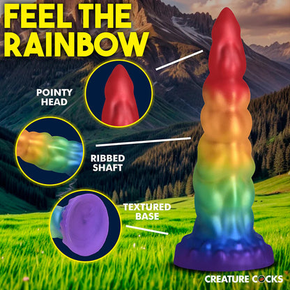 Creature Cocks Rainbow Horn Silicone Dildo CREATURE COCKS