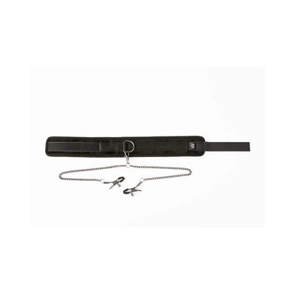 SEI MIO Twin Tweaks Velvet Collar with Nipple Clamps CREATIVE CONCEPTIONS