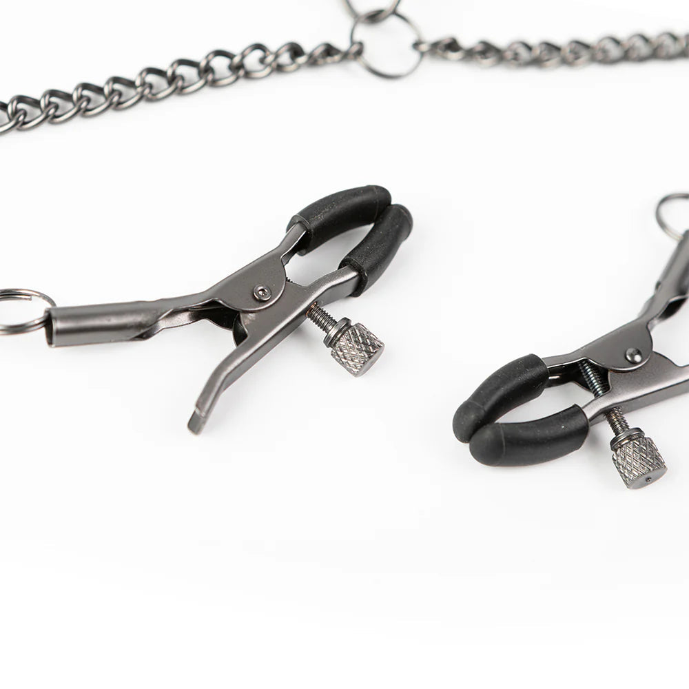 SEI MIO Twin Tweaks Velvet Collar with Nipple Clamps CREATIVE CONCEPTIONS
