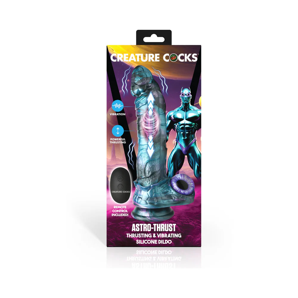 Creature Cocks Astro-Thrust Thrusting &amp; Vibrating Silicone Dildo CREATURE COCKS