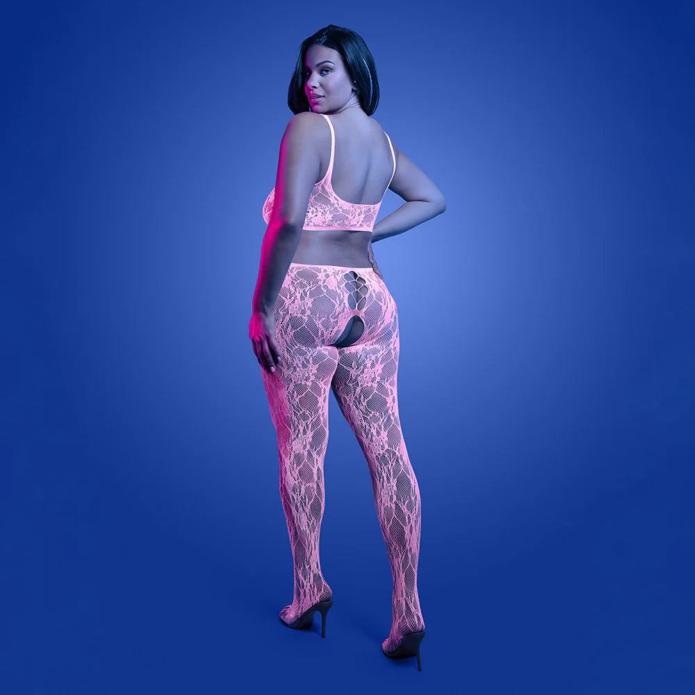 Fantasy Lingerie Glow Equilibrium Glow-in-the-Dark Crotchless Bodystocking